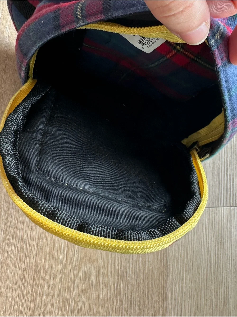 Plaid Yellow & Red Dog Backpack - Small Dogs